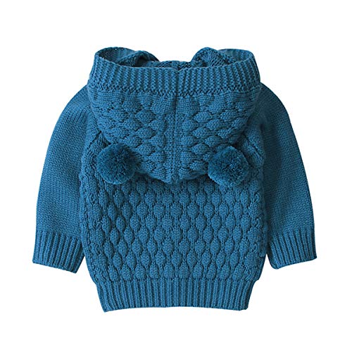Puseky Knit Hooded Cardigan for Baby Boys and Girls
