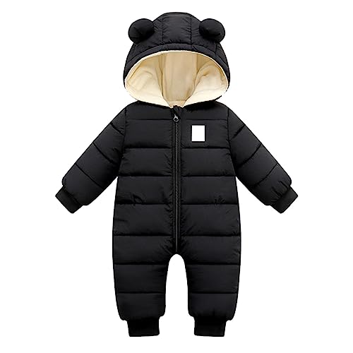 Winter Fleece Hooded Romper for Toddlers