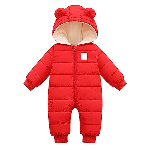 Winter Fleece Hooded Romper for Toddlers