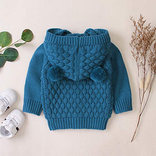 Puseky Knit Hooded Cardigan for Baby Boys and Girls