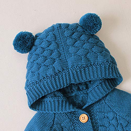 Puseky Knit Hooded Cardigan for Baby Boys and Girls