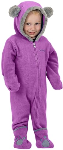 Brighter-violet Fleece Baby Bunting Romper, 0-3 Months