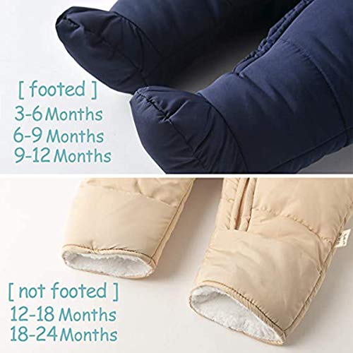 Pink Winter Romper Jumpsuit with Gloves for Infants