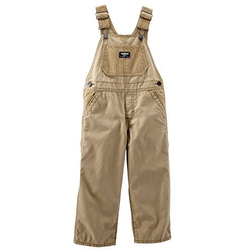 OshKosh B'gosh Corduroy-Block Canvas Khaki Overalls, 6 Months