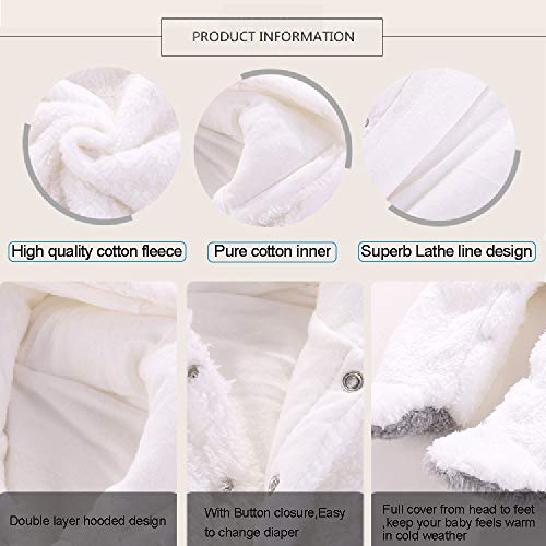 Cartoon Bear Winter Coat for Newborn Baby Boy