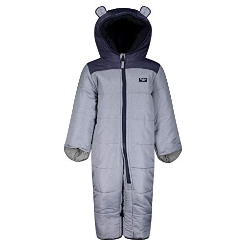 OshKosh B'Gosh Baby Boys' Heavy Pram Snowsuit, Grey/Teddy