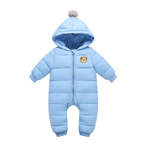 Blue Baby Snowsuit Jumpsuit, 6-9 Months