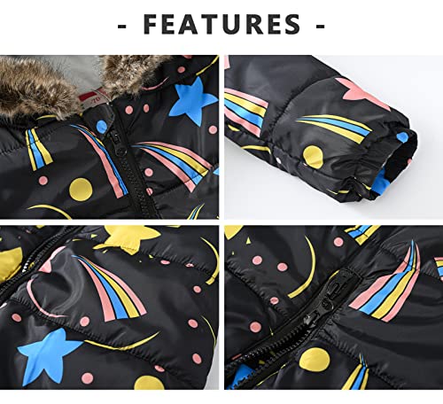 Black Hooded Winter Snowsuit for Baby Boys and Girls