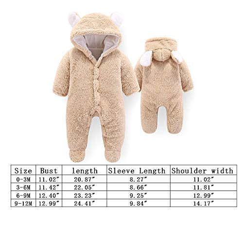 Cartoon Bear Winter Coat for Newborn Baby Boy
