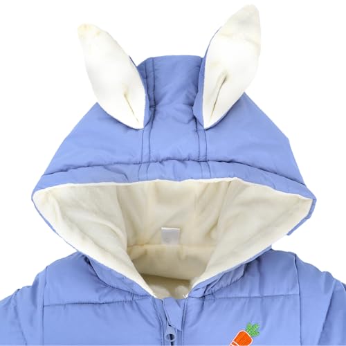 Baby Snowsuit Hooded Jumpsuit - 0-6 Months Blue