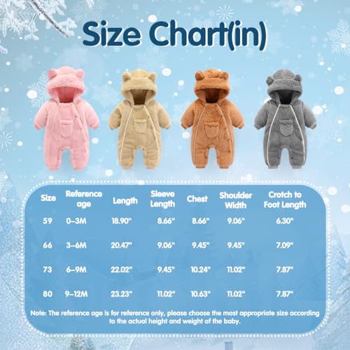 Fairy Baby Hooded Snowsuit for Newborns (3-6 Months)