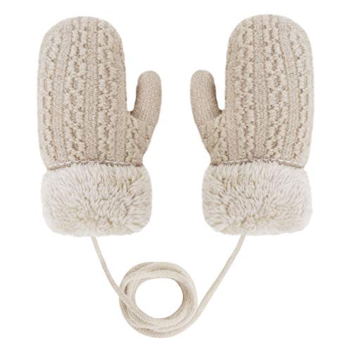 Toddler Winter Cozy Knitted Plush Lined Finger Gloves