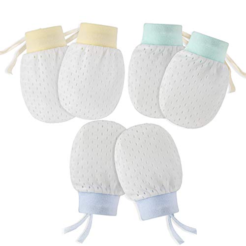 Hifot Baby Mittens Set, Adjustable Soft Cotton Gloves