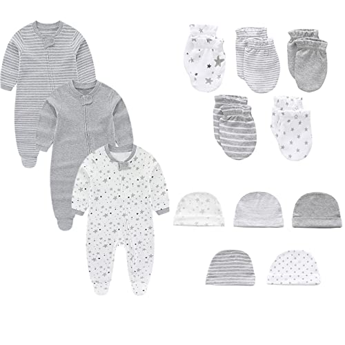 Eco-Friendly Baby Sleepwear Set 0-12 Months Gray