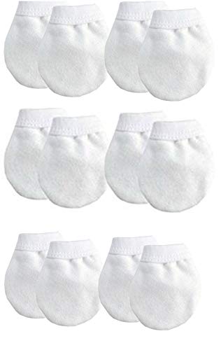 6 Pairs Baby Anti Scratch Mittens in Assorted Colors