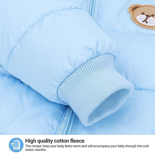 Blue Baby Snowsuit Jumpsuit, 6-9 Months