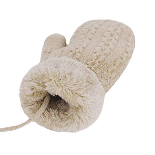 Toddler Winter Cozy Knitted Plush Lined Finger Gloves