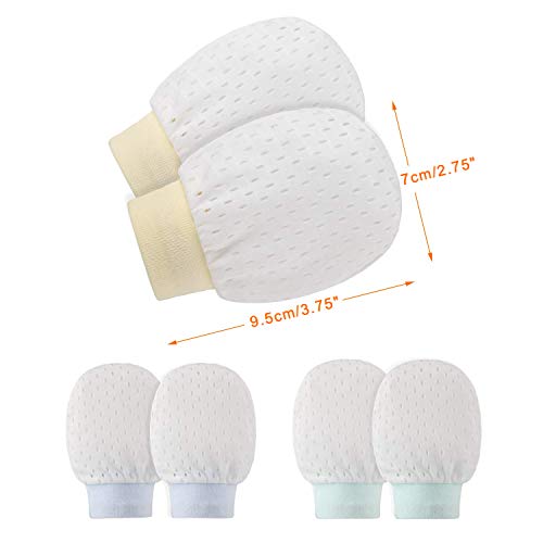Hifot Baby Mittens Set, Adjustable Soft Cotton Gloves