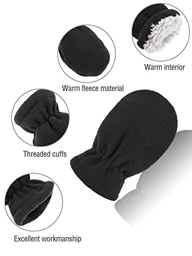 6 Pairs Newborn Baby Fleece Lined Mittens Set