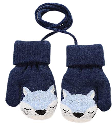 Cute Fox Winter Mittens for Boys and Girls, Age 1-3