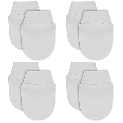 4 Pairs Baby Scratch Mittens with Wrist Cuffs