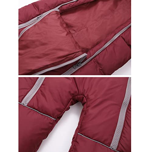 Burgundy Snowsuits for Baby Girls and Boys 9-12 Months