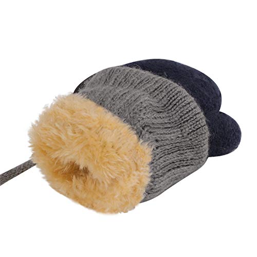 Winter Warm Knit Bear Gloves for Babies