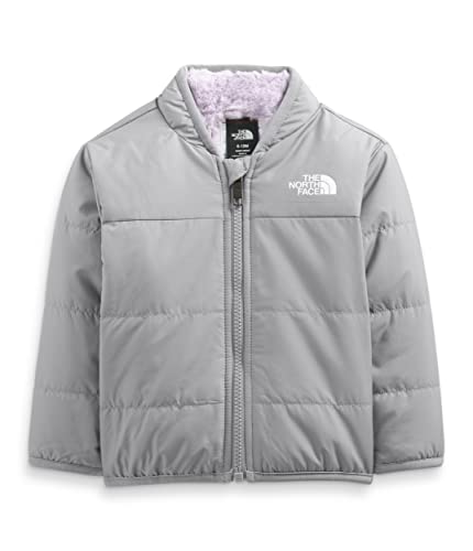 North Face Reversible Mossbud Jacket, Meld Grey, 3-6 Months