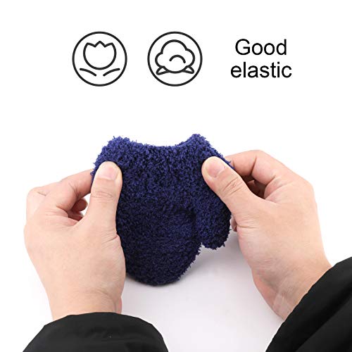 Jupsk Knitted Coral Fleece Toddler Gloves, Boys/Girls, 1-4 Yrs, 6 Pairs