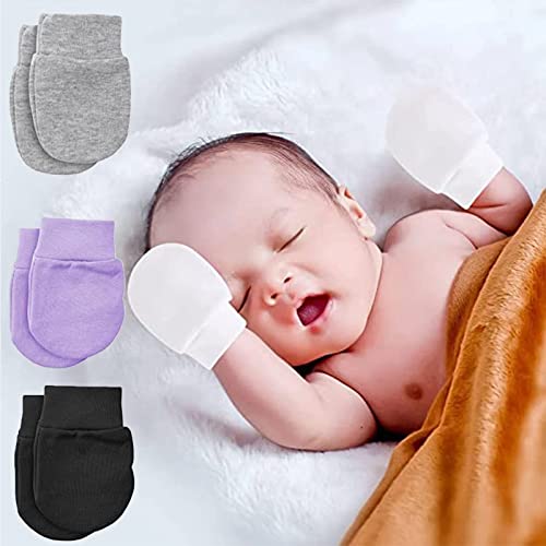 Soft Anti-Scratch Baby Mittens for Newborn Boys Girls