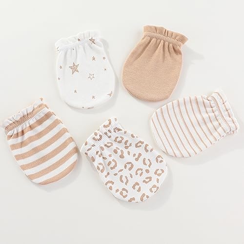 Eco-Friendly Newborn Baby Scratch Mittens- Set of 5