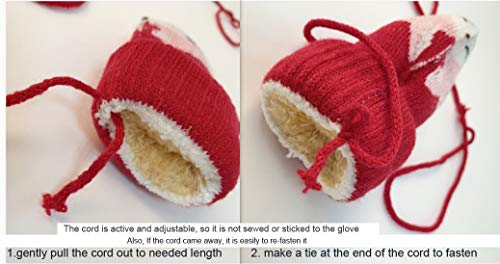 Cute Fox Winter Mittens for Boys and Girls, Age 1-3