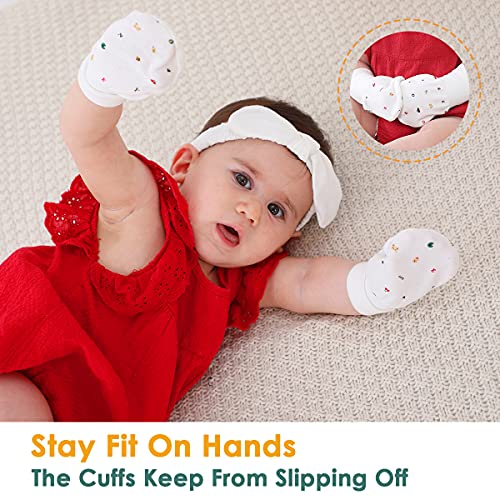 6 Pairs Baby Anti-Scratch Mittens for Boys/Girls