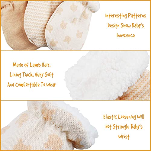 3 Pairs Baby Mittens - Anti-Scratch, Warm Winter