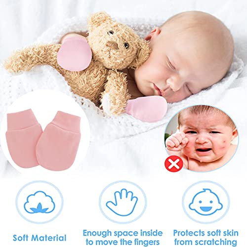 Soft Cotton Baby Gloves and Mittens, 6 Pairs