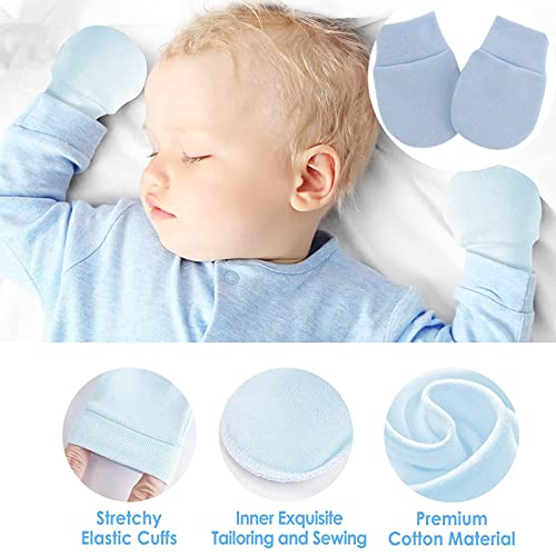 Soft Cotton Baby Gloves and Mittens, 6 Pairs