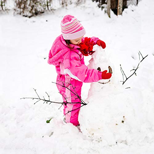 Jupsk Knitted Coral Fleece Toddler Gloves, Boys/Girls, 1-4 Yrs, 6 Pairs