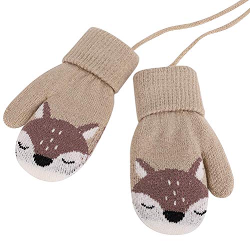 AIDIER Winter Knitted Mittens for Baby Boys Girls