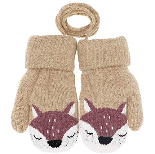 AIDIER Winter Knitted Mittens for Baby Boys Girls