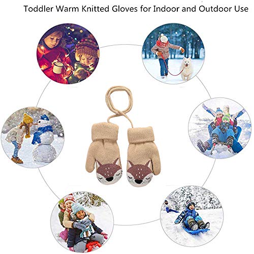 AIDIER Winter Knitted Mittens for Baby Boys Girls