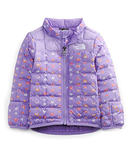 Purple Rainbows End Print Infant Thermoball Eco Jacket