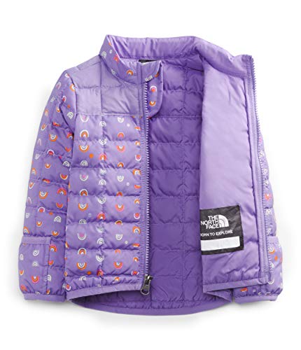 Purple Rainbows End Print Infant Thermoball Eco Jacket