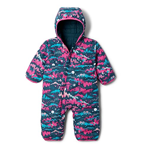 Columbia Reversible Bunting, Pink Ice/Night Wave/Geyser, 0/3