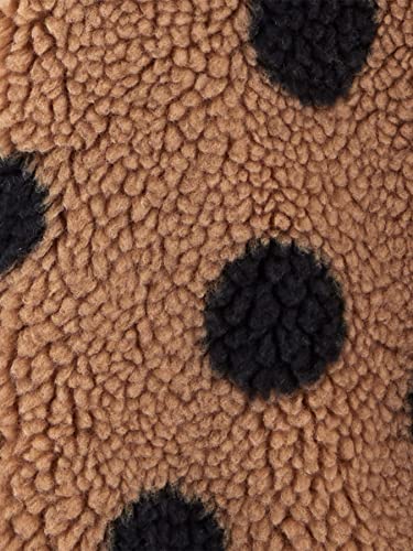 Carter's Baby Girls' Sherpa Hooded Jacket, Black/Brown Polka Dot