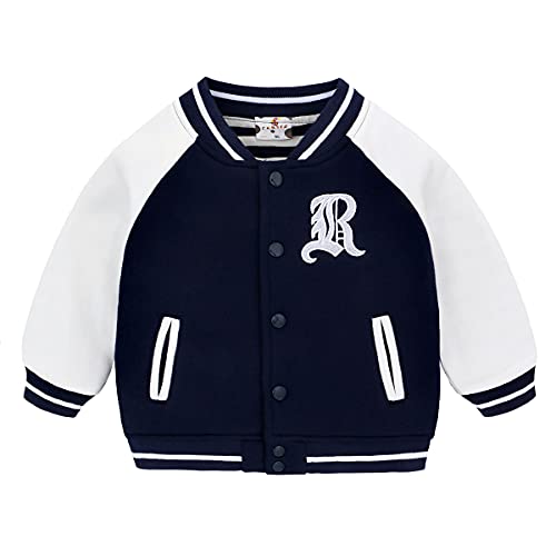 Famuka Kids Navy Baseball Suit Jacket, 6-9 Months