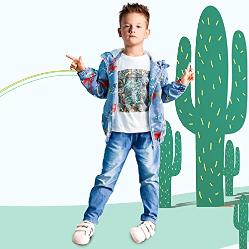 Blue Excavator Print Baby Boy Waterproof Hooded Jacket