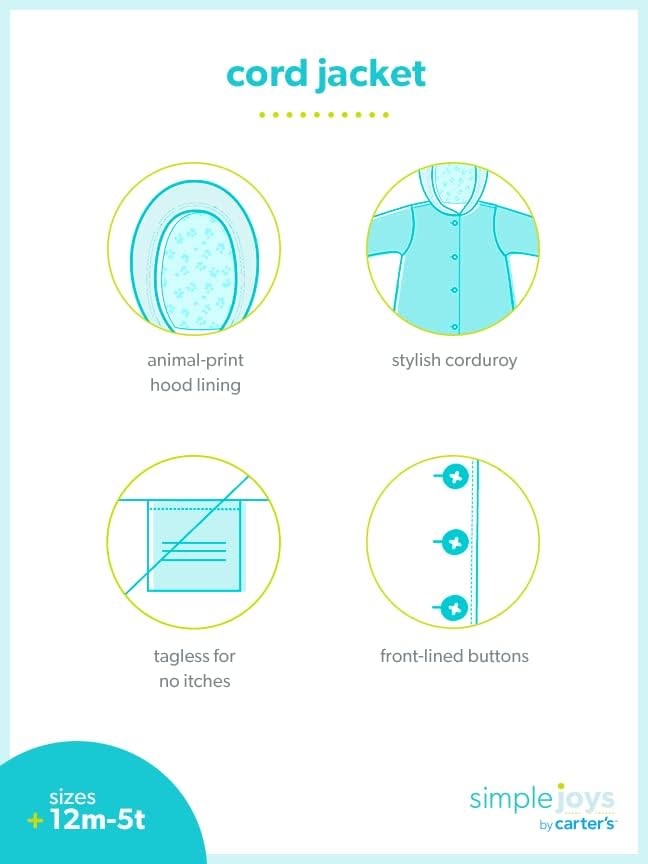 Carter's Baby Girls' Pink Corduroy Jacket, 18 Months