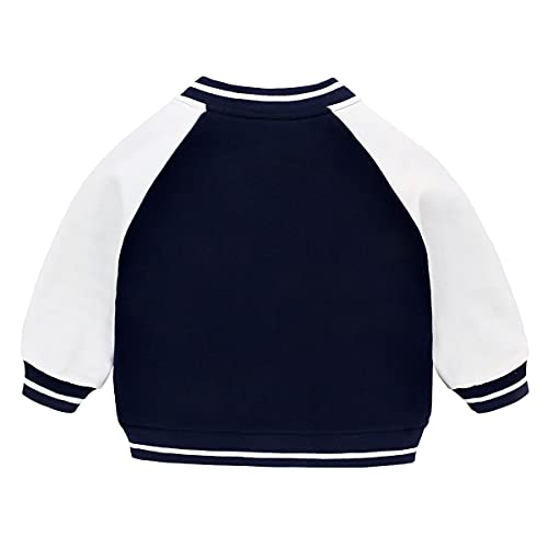 Famuka Kids Navy Baseball Suit Jacket, 6-9 Months