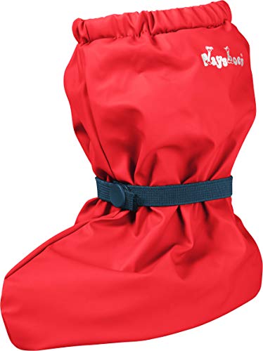 Red Waterproof Fleece-lined Baby Rain Footies - Small