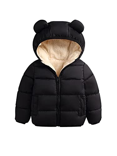 Winter Hooded 3D Ear Zipper Baby Boy Coat